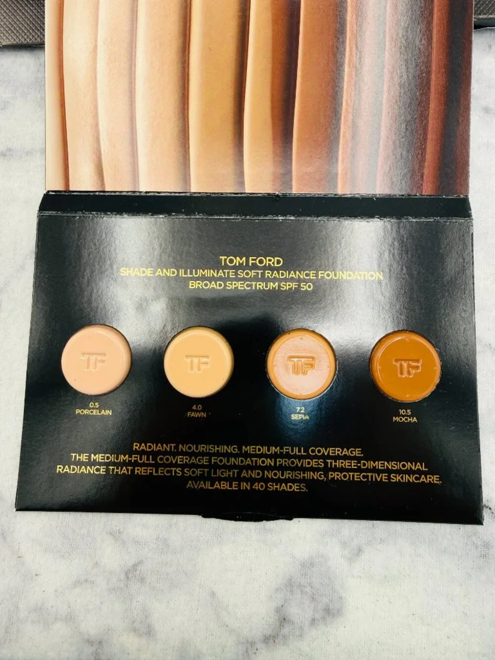 Tom Ford Beauty Gift Set-4 Shades Illuminate Radiance Foundation SPF 50-5pc-NEW